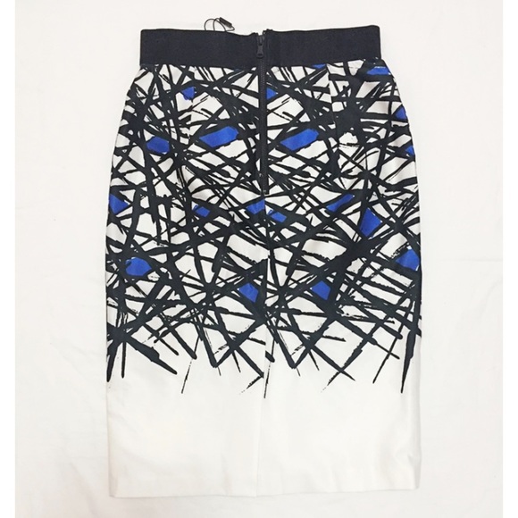 NWT Milly Signature Abstract-Prints Pencil Skirt - Picture 3 of 4